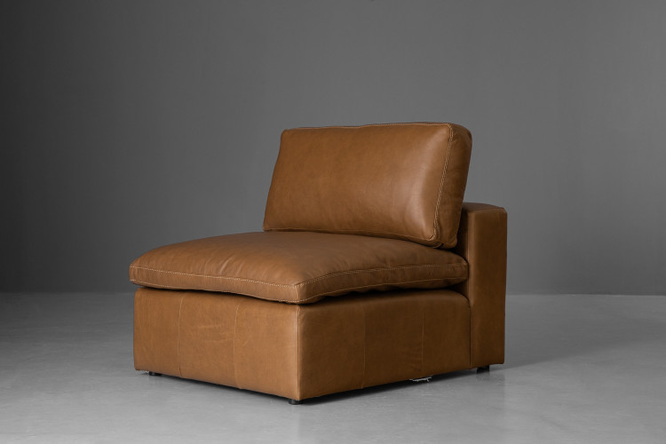 Bexley Leather Modular - No Arm - Sahara Modular Unit - Add-On - 1