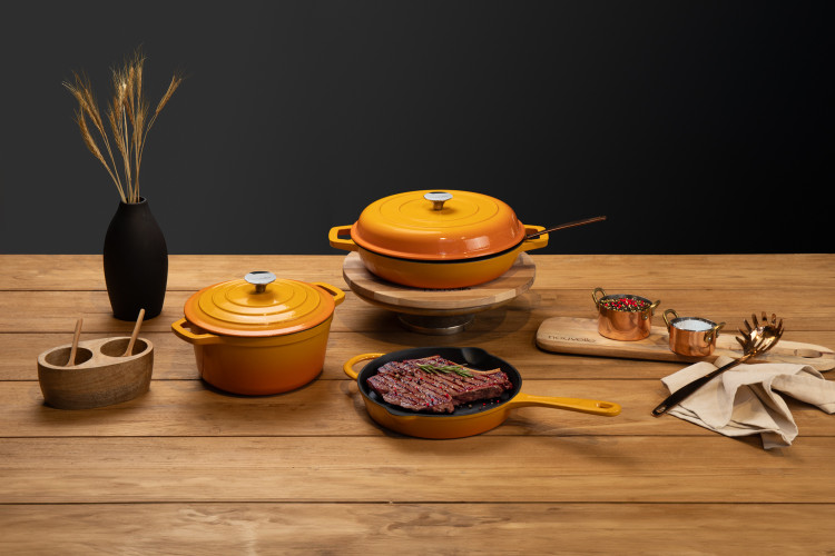 Nouvelle Cast iron 5-Piece Cookware Set - Sunshine Nouvelle Cast Iron Sets - 1