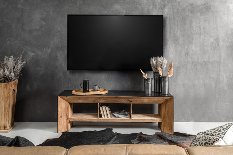 Cordoba TV Stand - 1.8m - Natural & Black TV Stands - 8