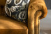 Lannfield 3-Seater Couch - Textured Velvet Mustard Fabric Couches - 8