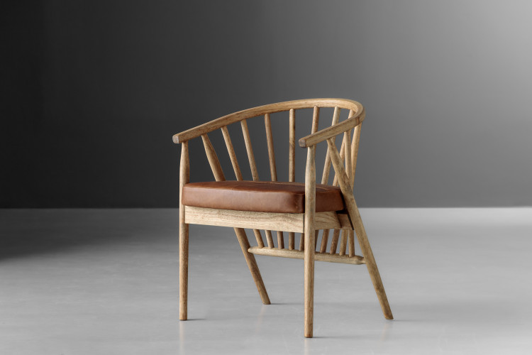 Lyon Leather Dining Chair - Ginger Dining Chairs - 1