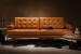 Fletcher 3-Seater Leather Couch - Bourbon 3 - Seater Couches - 1