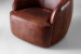 Tayson Leather Swivel Armchair - Mocha Armchairs - 5