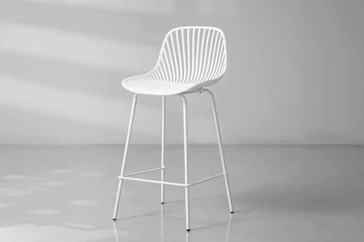 Yara Counter Bar Chair - White Yara Bar Chair Collection - 1