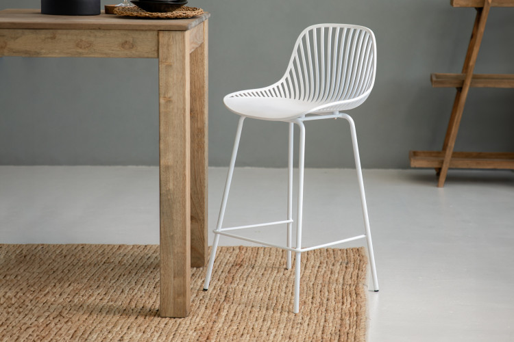 Yara Counter Bar Chair - White Yara Bar Chair Collection - 1