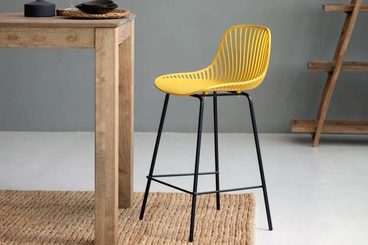Yara Counter Bar Chair - Deep Mustard Yara Bar Chair Collection - 1