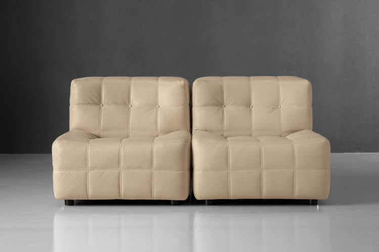 Orson Modular Open 2-Seater Leather Couch - Ivory 2 - Seater Couches - 2