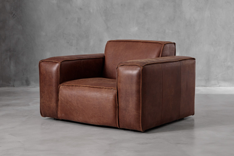 Jagger Leather Armchair - Spice Leather Armchairs - 2