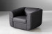 Winslow Leather Swivel Armchair - Charcoal Armchairs - 6