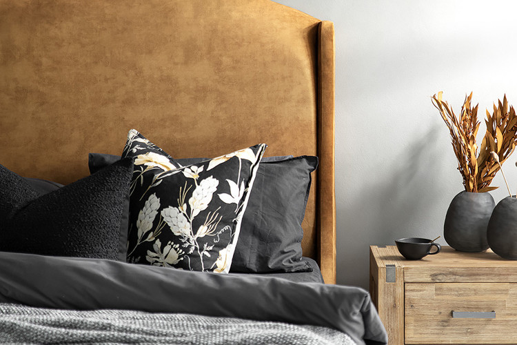 Audrey Headboard - Double - Aged Mustard Double Headboards - 1