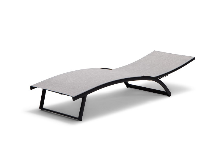 Alayna Pool Lounger - Grey and Black Sun and Pool Loungers - 1