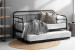 Eralena Metal Daybed  Complete - Matt Black Living Room Furniture - 1