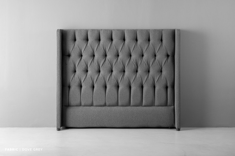 Genevieve Headboard - Queen - Dove Grey Queen Headboards - 1