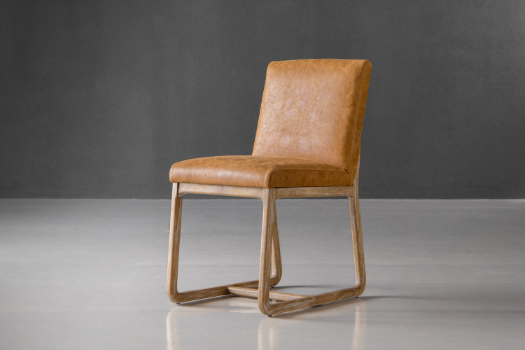 Delmar Leather Dining Chair - Whiskey Dining Chairs - 7