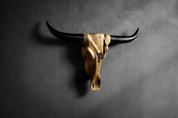 Brangus Wooden Sculpture Sculptural Art - 1