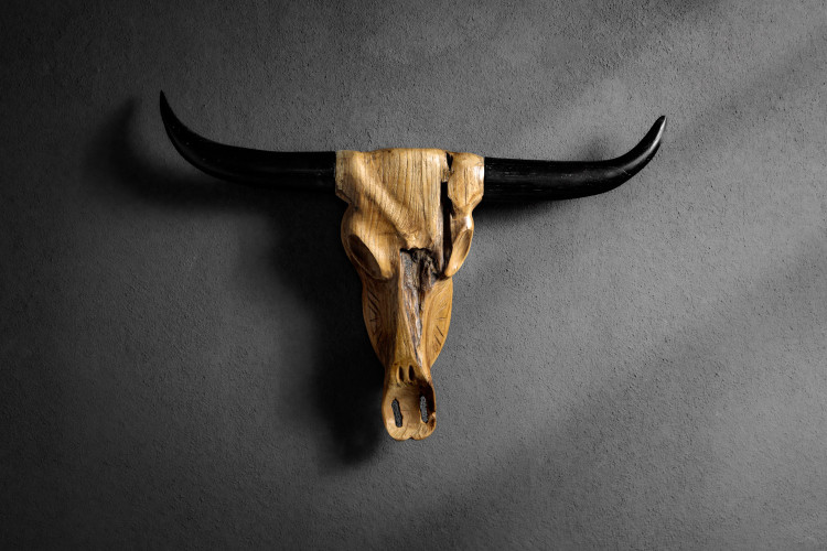 Brangus Wooden Sculpture Sculptural Art - 1