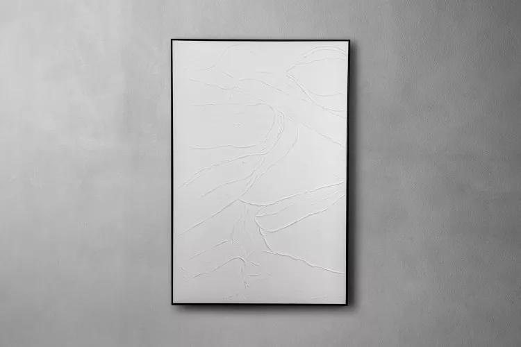 Hand Painted Canvas Art - Blanco - White Canvas Art - 1