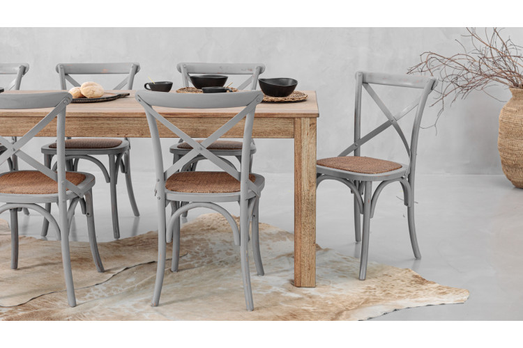Montreal La Rochelle 8-Seater Dining Set - Rustic Grey  - 2.4m 8-Seater Dining Sets - 1