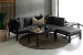 Tirana Corner Patio Lounge Set - Matt Black & Grey Corner Patio Lounge Set - 1