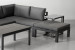 Tirana Corner Patio Lounge Set - Matt Black & Grey Corner Patio Lounge Set - 5