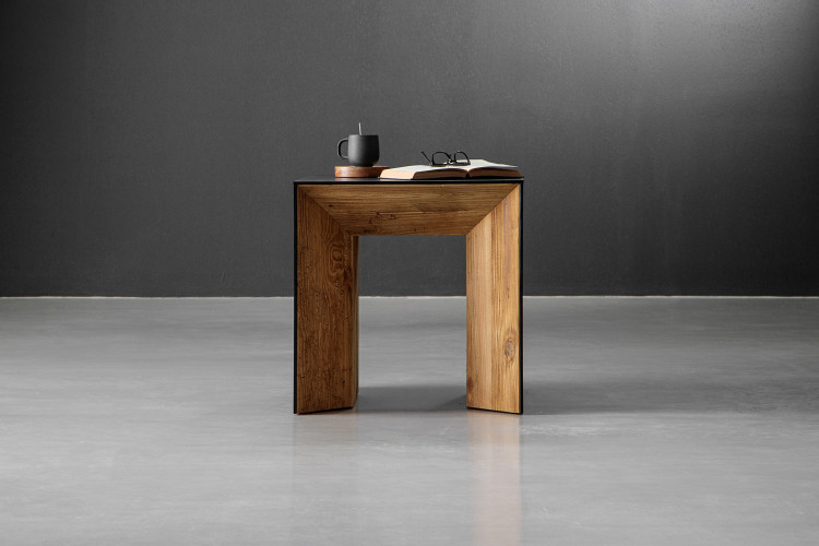 Cordoba Square Side Table - Natural & Black Side Tables - 1