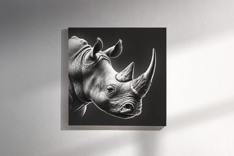 Rhino Premium Canvas Canvas Art - 1