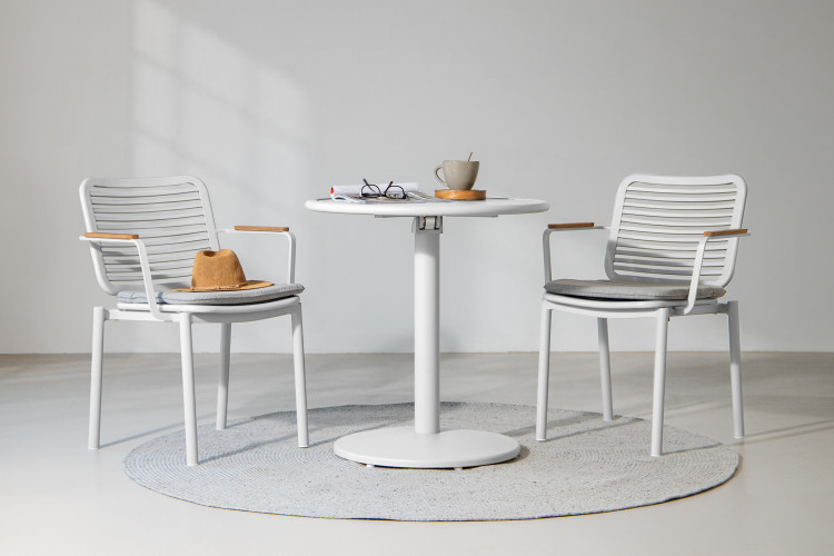 Genoa Ceylon 2-Seater Patio Set - White Patio Dining Sets - 1