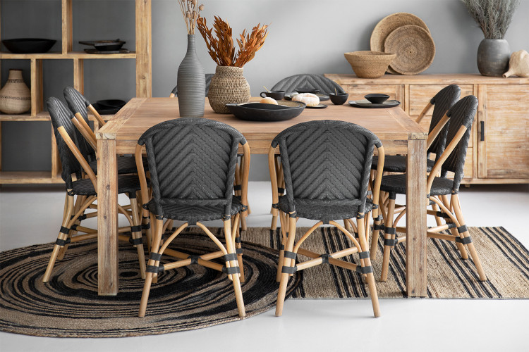 Clayden Tara 8-Seater Square Dining Set (1.6m) - Grey 8-Seater Dining Sets - 1