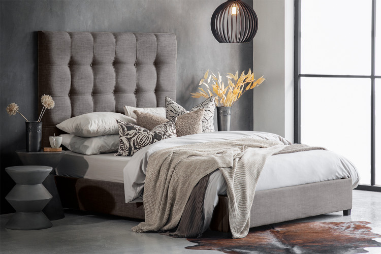 Ariella Kylan Bed - King XL - Alaska Grey King Extra Length Beds - 1