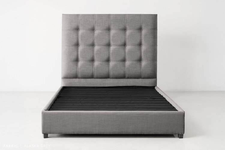 Ariella Kylan Bed - King XL - Alaska Grey King Extra Length Beds - 1