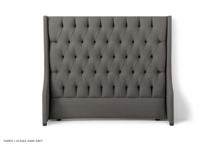Madison - Queen Headboard - Alaska Dark Grey Queen Headboards - 1