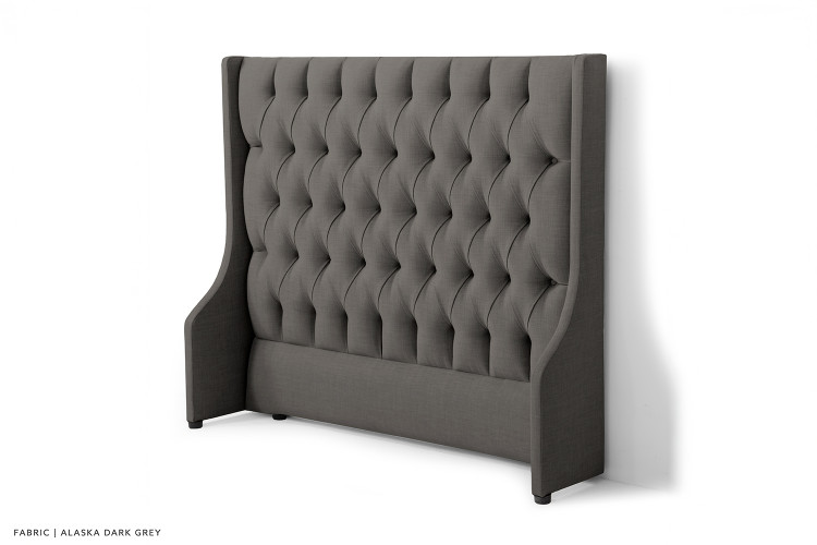 Madison - Queen Headboard - Alaska Dark Grey Queen Headboards - 1