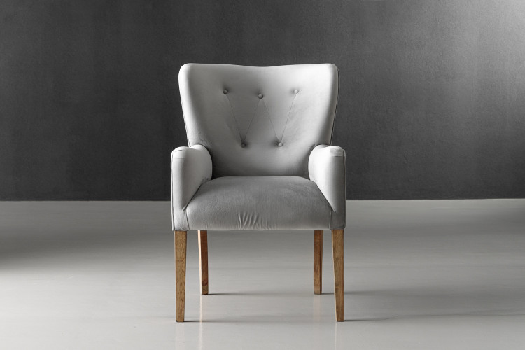 Emma Dining Chair - Velvet Grey Dining Chairs - 1