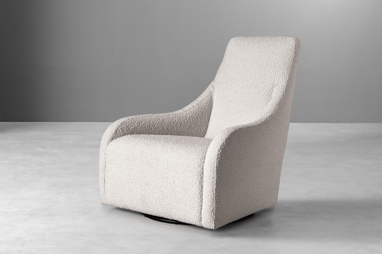 Vesper Swivel Armchair - Ivory Armchairs - 1