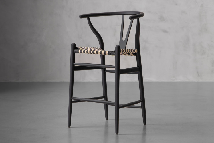 Sofia Counter Bar Chair - Black & Natural Sofia Bar Chair Collection - 1
