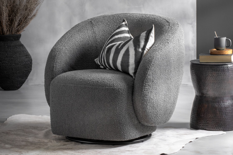 Denver Swivel Armchair - Storm Grey Armchairs - 1