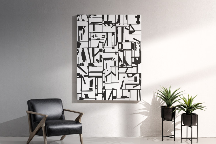 Premium Canvas - Abstract - Black & White Canvas Art - 3