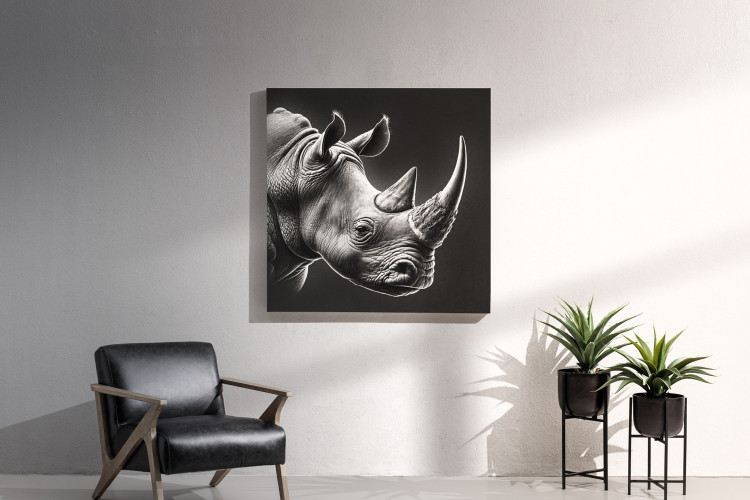 Rhino Premium Canvas Canvas Art - 1