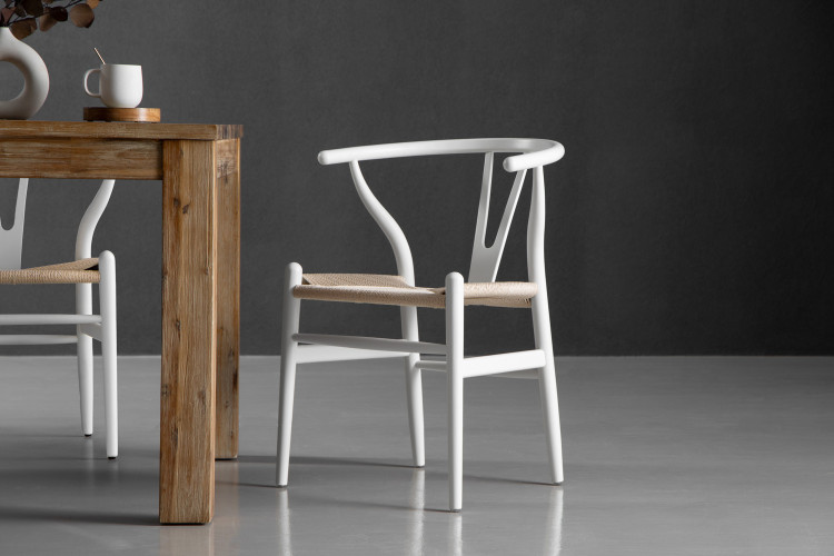 Sofia Dining Chair - White & Natural Sofia Dining Chair Collection - 1