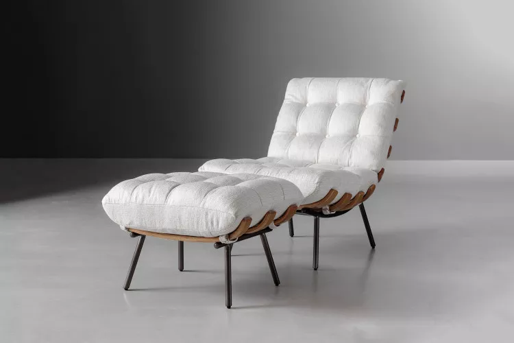 Fidel Lounge Chair - Bone Lounge Chairs - 1