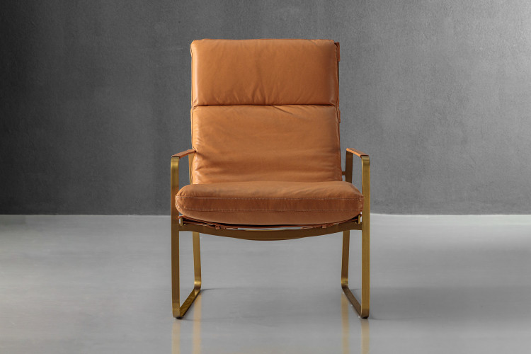 Cairo Leather Armchair - Amber Armchairs - 1