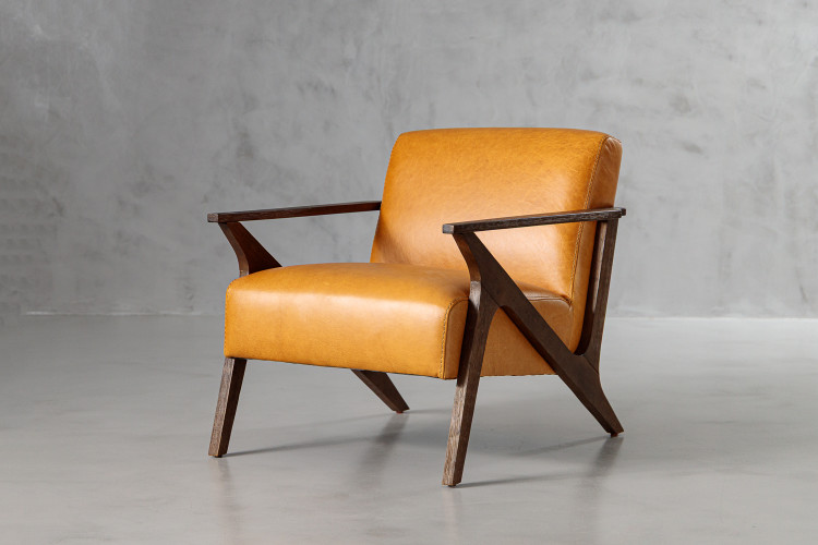 Melrose Leather Armchair - Amber Armchairs - 1