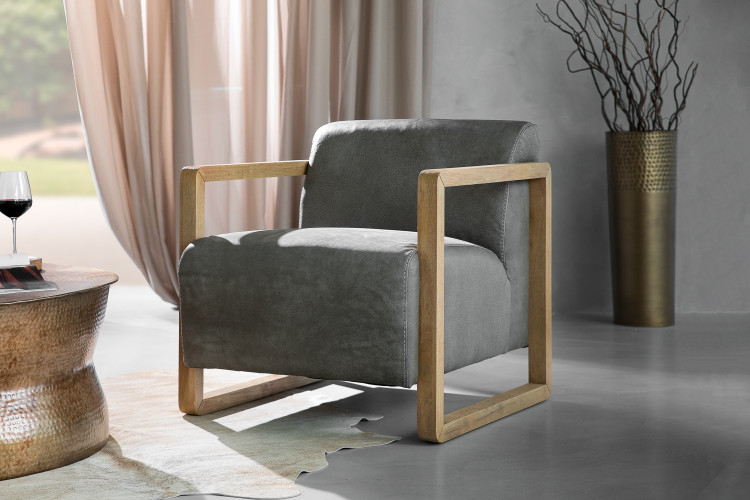 Baku Leather Armchair -...