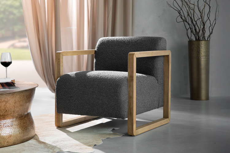 Baku Armchair - Storm Grey