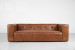 Demo Sally 4 Seater Leather Couch - Vintage Tan Demo Clearance - 1