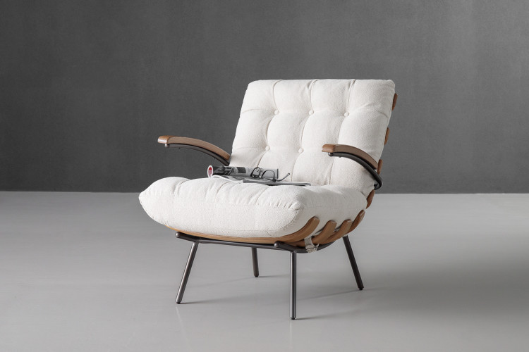 Fidel Armchair - Bone