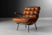 Fidel Leather Armchair - Tan Armchairs - 1