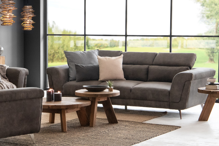 Laurence 3-Seater Couch - Ash