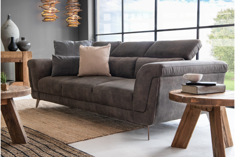 Laurence 3-Seater Couch - Ash 3 Seater Fabric Couches - 1