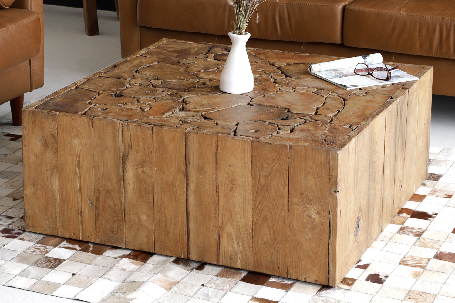 Lyra Teakroot Coffee Table - Square Coffee Tables - 1